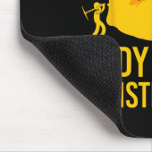 Bodybuilder Body Under Construction Funny Gym Body Mousepad (Ecke)