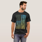 Bodybuilder Bodybuilding der Gradient Flag T-Shirt (Vorne ganz)