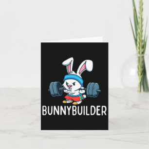 Bodybuilder Bunny Oaster Bunnybuilder Fitness Gym Karte