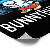 Bodybuilder Bunny Oaster Bunnybuilder Fitness Gym Poster (Ecke)