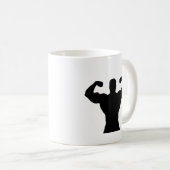Bodybuilder, der Muskeln biegt Kaffeetasse (VorderseiteRechts)