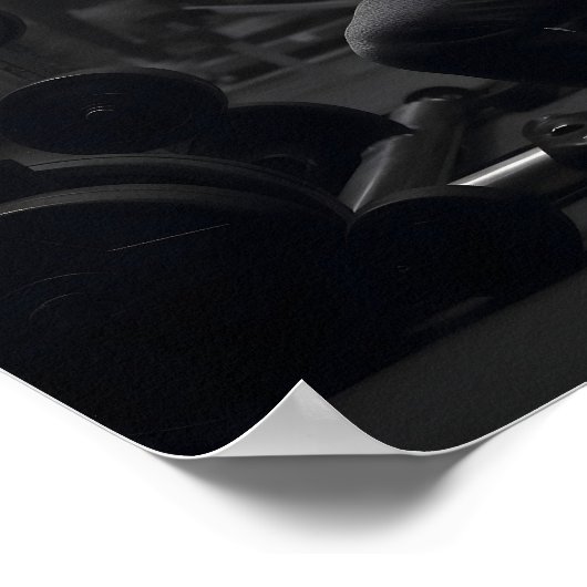 Bodybuilder, der zwischen Sets ruht Poster (Ecke)