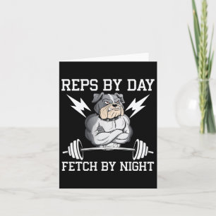 Bodybuilder Dog Lover Gym Wear Fitness Workout Bod Karte