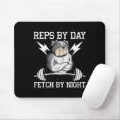 Bodybuilder Dog Lover Gym Wear Fitness Workout Bod Mousepad (Mit Mouse)