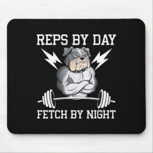 Bodybuilder Dog Lover Gym Wear Fitness Workout Bod Mousepad