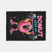 Bodybuilder Donut Give up Spaß Gym Workout Joke m Fleecedecke (Vorderseite (Horizontal))