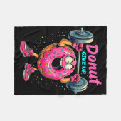 Bodybuilder Donut Give up Spaß Gym Workout Joke m Fleecedecke (Vorderseite (Horizontal))