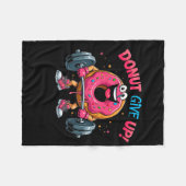 Bodybuilder Donut Give up Spaß Gym Workout Joke m Fleecedecke (Vorderseite (Horizontal))