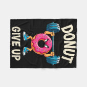 Bodybuilder Donut Give up Spaß Gym Workout Joke m Fleecedecke (Vorderseite (Horizontal))