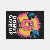 Bodybuilder Donut Give up Spaß Gym Workout Joke m Fleecedecke (Vorderseite (Horizontal))