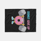 Bodybuilder Donut Give up Spaß Gym Workout Joke m Fleecedecke (Vorderseite (Horizontal))