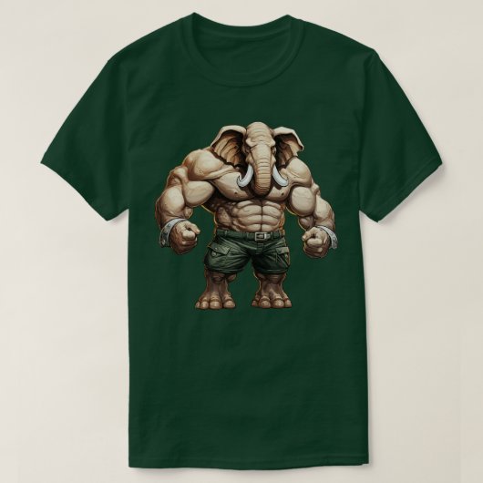 Bodybuilder Elephant 2 T-Shirt (Design vorne)