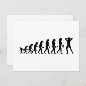 Bodybuilder Evolutionstheorie des Kraftsport Postkarte (Vorne/Hinten)