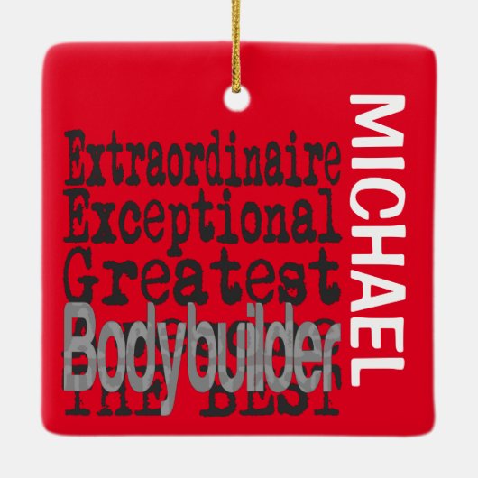 Bodybuilder Extraordinaire CUSTOM Keramikornament (Rückseite)