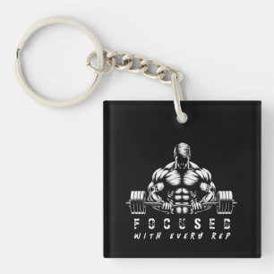Bodybuilder-Fitness- Schlüsselanhänger