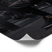 Bodybuilder Fokussiert auf den nächsten Aufzug Poster (Ecke)