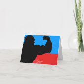 Bodybuilder Geburtstagskarte Karte (Rückseite)