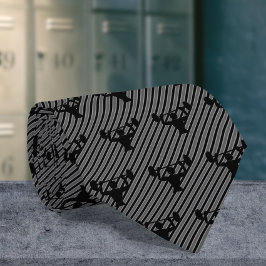 Bodybuilder - Gewichtheben auf dunklem Streifen Krawatte