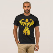 Bodybuilder Golden Foil T-Shirt (Vorne ganz)