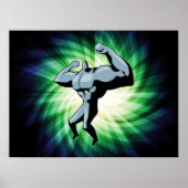 Bodybuilder; green poster (Vorne)