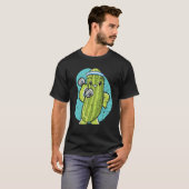 Bodybuilder Gurke Gemüse Pflanze Vegetarier Ve T-Shirt (Vorne ganz)