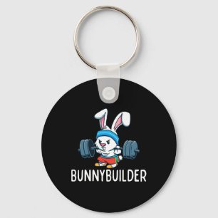 Bodybuilder Hase Ostern Bunnybuilder Fitness Gym Schlüsselanhänger