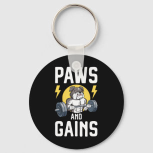 Bodybuilder Hunde Liebhaber Gym Kleidung Fitness T Schlüsselanhänger
