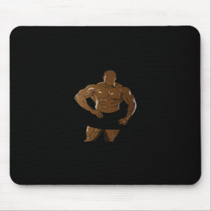Bodybuilder in Pose - Stärke und Pion für Bodybu Mousepad
