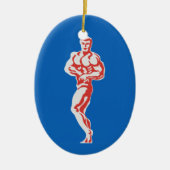 Bodybuilder Keramik Ornament (Vorne)