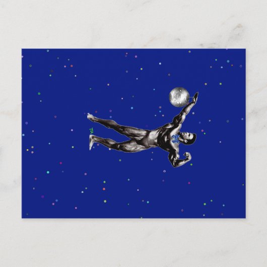 Bodybuilder mag Disco Postkarte (Vorderseite)