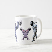 Bodybuilder-Maus Glänzendes Fitnessstudio-Training Kaffeetasse (VorderseiteRechts)