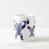 Bodybuilder-Maus Glänzendes Fitnessstudio-Training Kaffeetasse (Mittel)
