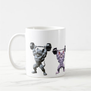 Bodybuilder-Maus Muskulöser Gym-Charakter Kaffeetasse