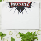 Bodybuilder-Muskel-Logo Geschirrtuch (Gefaltet)