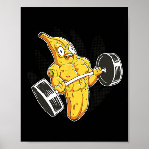 Bodybuilder Nana hebt Gewichte Lustiger Bodybuildi Poster