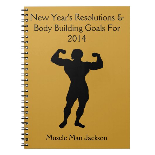 Bodybuilder Notebook Journal - Anpassbar Notizblock (Vorderseite)