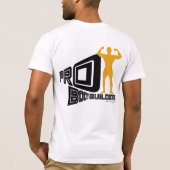 Bodybuilder-orange weißer ProT - Shirt (hinter) (Rückseite)