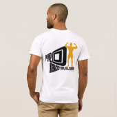 Bodybuilder-orange weißer ProT - Shirt (hinter) (Schwarz voll)