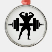 Bodybuilder Ornament Aus Metall (Vorne)