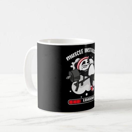 Bodybuilder Panda Muscle Bodybuilder Kaffeetasse (Vorderseite Links)