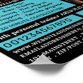 Bodybuilder, Personal Trainer, Gymnastikwerbung Poster (Ecke)