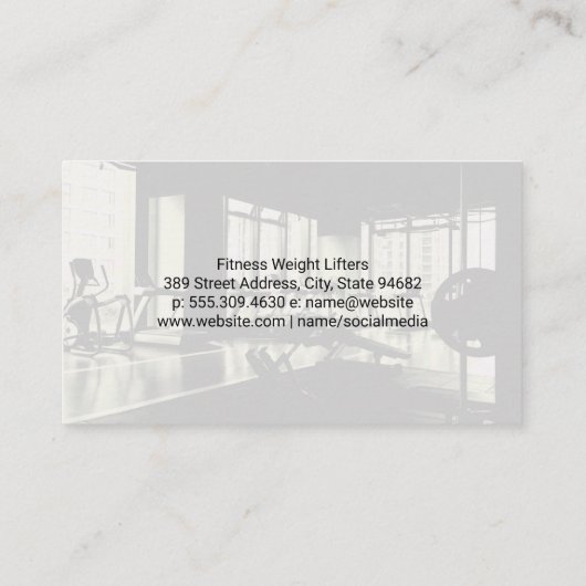 Bodybuilder-Pose Flexing | Gym Visitenkarte (Rückseite)