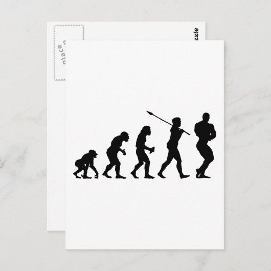 Bodybuilder Postkarte (Vorne/Hinten)