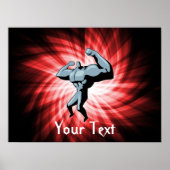 Bodybuilder; red poster (Vorne)