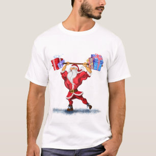Bodybuilder Santa Claus Funny Weihnachts-T - Shirt