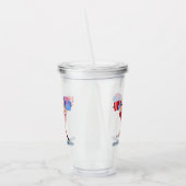Bodybuilder Santa Funny Christmas Acrylic Tumbler Acryltrinkbecher (Links)