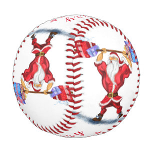 Bodybuilder Santa Funny Christmas Baseball