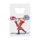 Bodybuilder Santa Funny Christmas Bottle Opener Geldbeutel Flaschenöffner (Vorderseite)