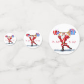 Bodybuilder Santa Funny Christmas Confetti Konfetti (Vorderseiten)