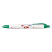 Bodybuilder Santa Funny Christmas Pen Kugelschreiber (Oberseite)
